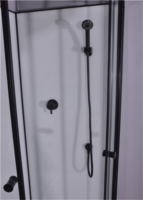 el marco negro de la aleación de aluminio de 900*900*2150m m endureció la cabina de cristal de la ducha