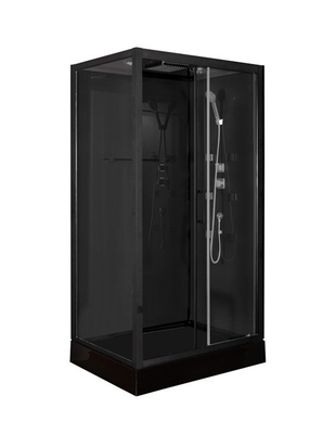 Bandejas de acrílico negras el 120*80*225cm pintado negro del ABS del cuarto de baño de las cabinas cuadradas de la ducha
